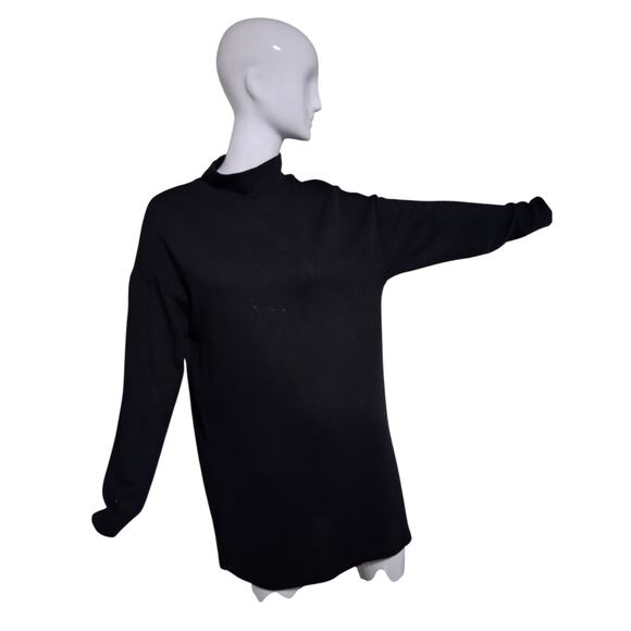 Zara Women's size Small Oversized Mini Whimsigoth Witchcore Mock Sweater Dress - Picture 4 of 12